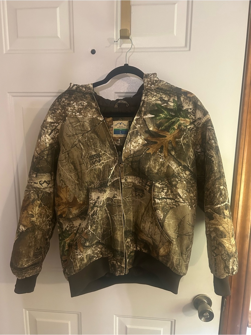 Blue Mountain Kid's Camouflage Insulated Jacket Size Large